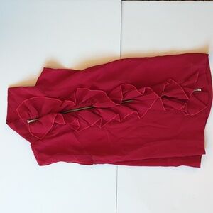 Myne Ashley Ann zip up sleeveless blouse